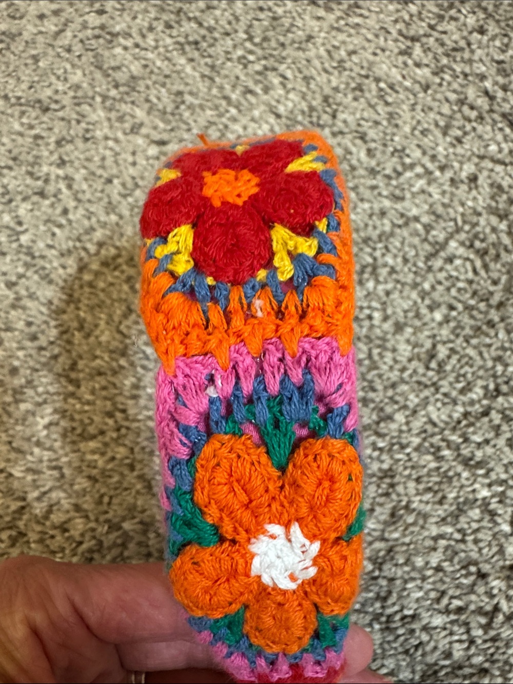 Multicolor Crochet Flower Headband